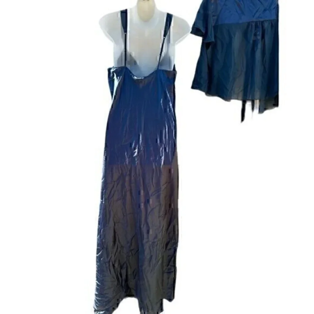 Cabernet sleeveless gown bed jacket L XL Blue